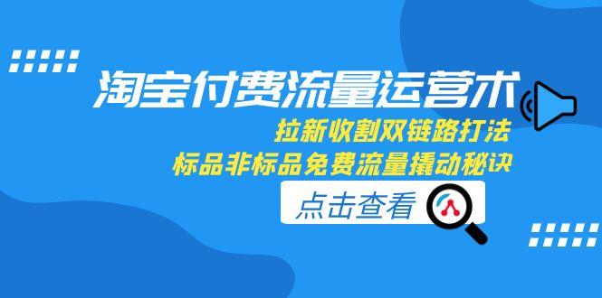 （15135期）淘宝付费流量运营术，拉新收割双链路打法，标品非标品免费流量撬动秘诀-吾爱创业网