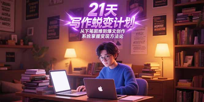（15204期）21天写作蜕变计划，从下笔困难到爆文创作，系统掌握变现方法论-吾爱创业网