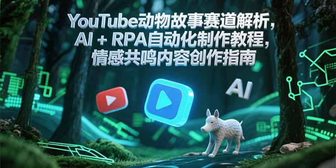 （15174期）YouTube动物故事赛道解析，AI+RPA自动化制作教程，情感共鸣内容创作指南-吾爱创业网