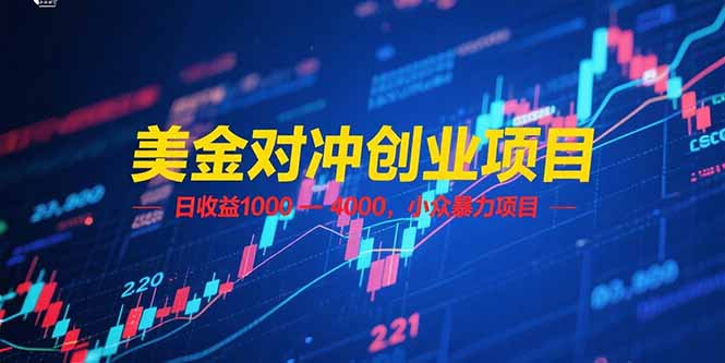 （15187期）美金对冲创业项目，日收益 1000 – 4000，小众暴力项目-吾爱创业网