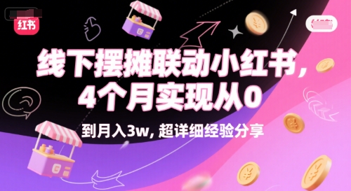 线下摆摊联动小红书，4 个月实现从 0 到月入3w，超详细经验分享-吾爱创业网