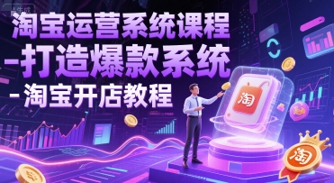 淘宝运营系统课程-打造爆款系统-淘宝开店教程-吾爱创业网