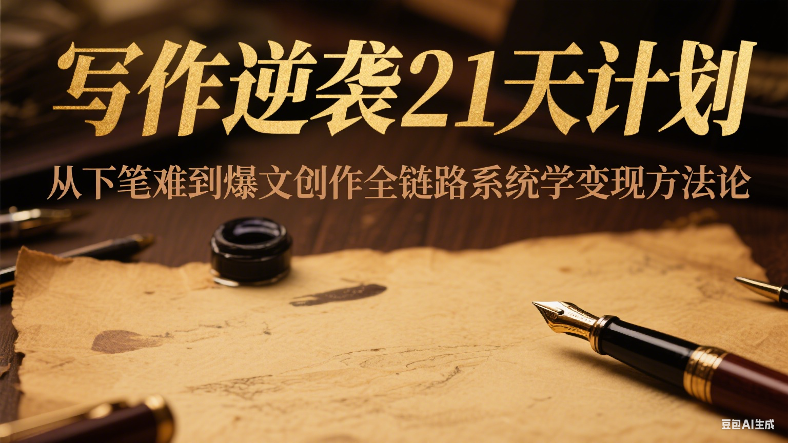 写作逆袭21天计划：从下笔难到爆文创作全链路系统学变现方法论-吾爱创业网