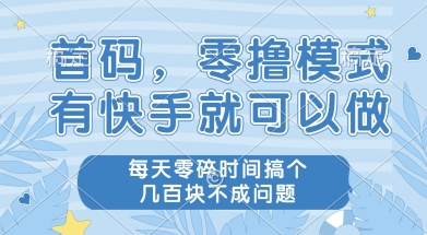 首码零撸项目，有快手就可以做，每天业务时间搞个几张不是问题【揭秘】-吾爱创业网