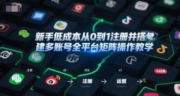 新手低成本从0到1注册并搭建多账号全平台矩阵操作教学，手机号-邮箱-IP-工具-吾爱创业网