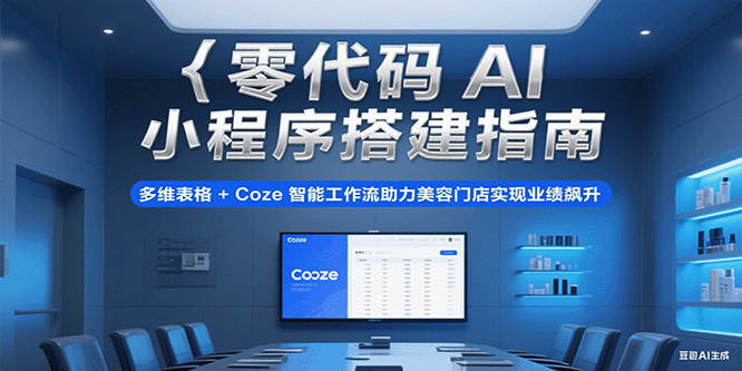 零代码AI小程序搭建指南，多维表格+Coze智能工作流助力美容门店实现业绩飙升-吾爱创业网