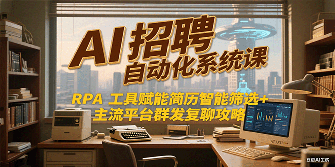 AI招聘自动化系统课，RPA工具赋能简历智能筛选+主流平台群发复聊全攻略-吾爱创业网