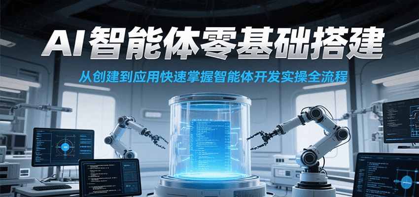 AI智能体零基础搭建实操课，从创建到应用快速掌握智能体开发全流程！-吾爱创业网