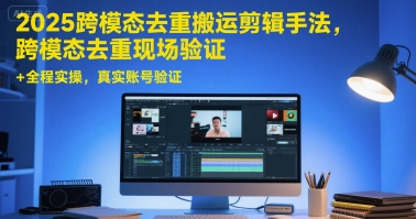 2025跨模态去重搬运剪辑手法，跨模态去重现场验证 +全程实操，真实账号验证-吾爱创业网