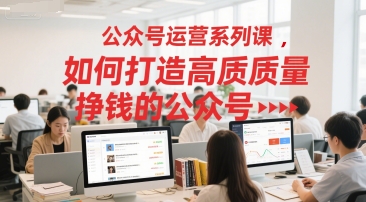 公众号运营系列课，如何打造高质量挣钱的公众号-吾爱创业网