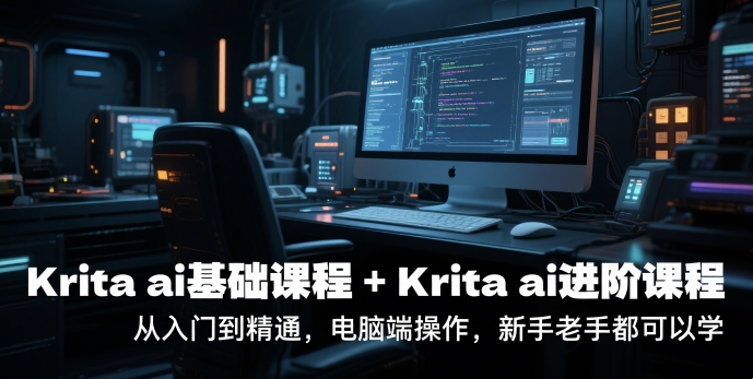 krita ai基础课程+Krita ai进阶课程，从入门到精通，电脑端操作，新手老手都可以学-吾爱创业网