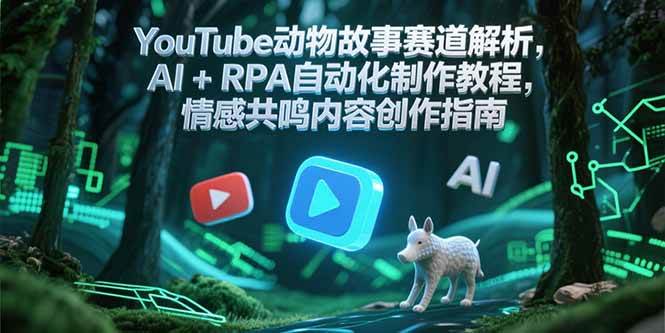 YouTube动物故事赛道解析，AI+RPA自动化制作教程，情感共鸣内容创作指南-吾爱创业网