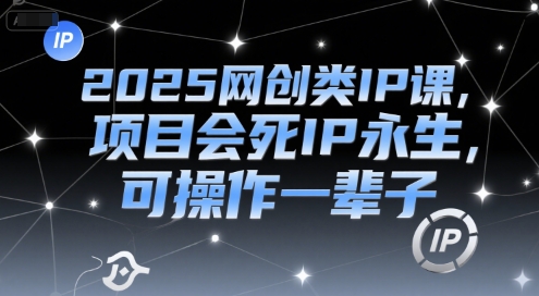 2025网创类IP课，项目会死IP永生，可操作一辈子-吾爱创业网