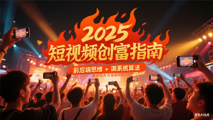 2025短视频创富指南，前后端思维 + 系统算法，教你月入过万变现路径-吾爱创业网