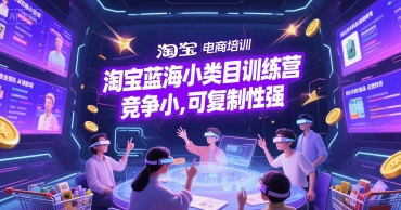 淘宝蓝海小类目训练营， 竞争小，可复制性强-吾爱创业网