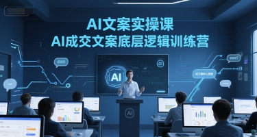 AI文案实操课，AI成交文案底层逻辑训练营-吾爱创业网