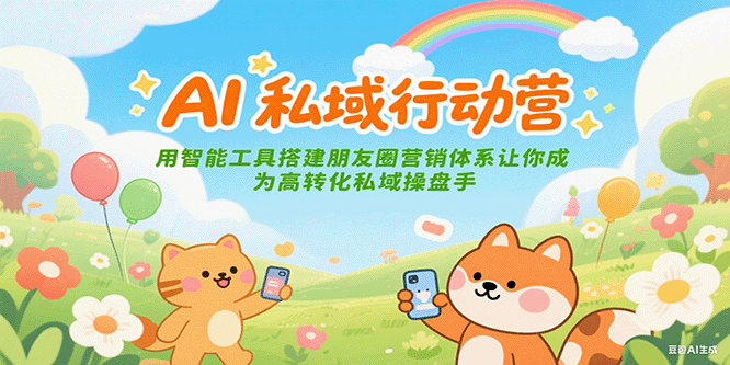 AI私域行动营：用智能工具搭建朋友圈营销体系让你成为高转化私域操盘手-吾爱创业网