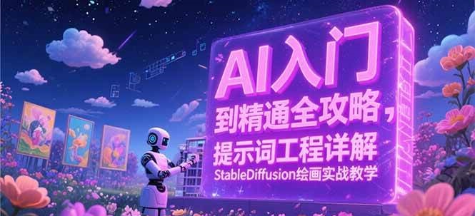 AI入门到精通全攻略，提示词工程详解，StableDiffusion绘画实战教学-吾爱创业网
