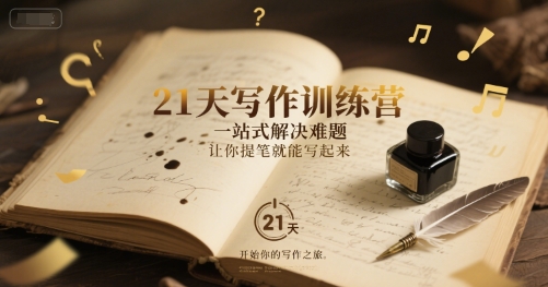 21天写作训练营，​一站式解决难题，让你提笔就能写起来-吾爱创业网