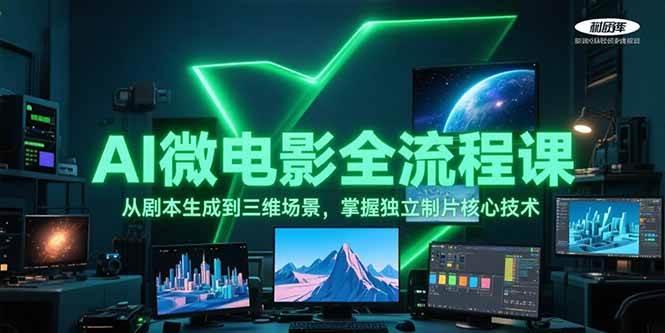 AI微电影全流程课，从剧本生成到三维场景，掌握独立制片核心技术-吾爱创业网