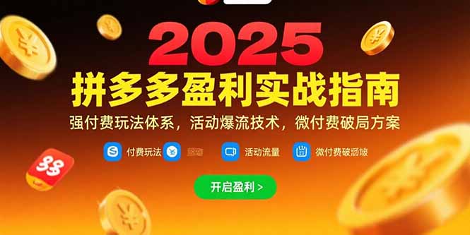 （15357期）拼多多盈利实战指南，强付费玩法，活动爆流技术，微付费破局方案(更新7月)-吾爱创业网