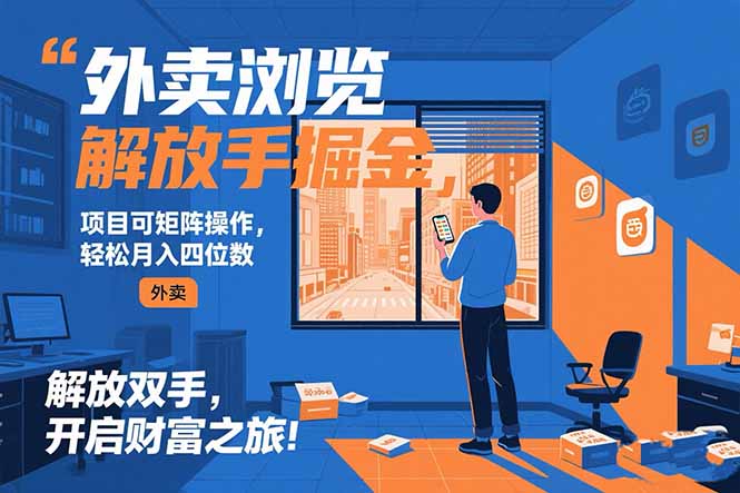 （15440期）外卖浏览掘金项目 可矩阵操作 轻松日入500+-吾爱创业网