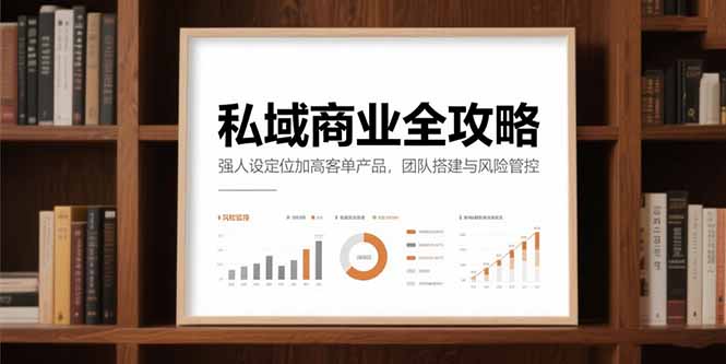 （15294期）私域商业全攻略，强人设定位加高客单产品，团队搭建与风险管控-吾爱创业网