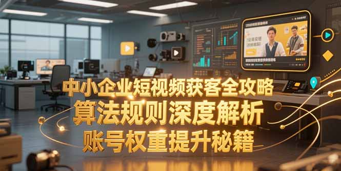 （15326期）中小企业短视频获客全攻略，算法规则深度解析，账号权重提升秘籍-吾爱创业网