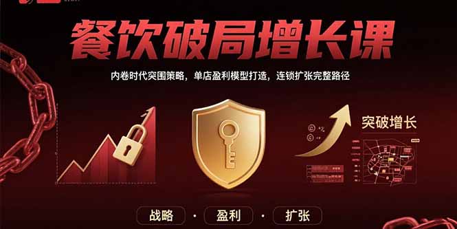 （15541期）餐饮破局增长课：内卷时代突围策略，单店盈利模型打造，连锁扩张完整路径-吾爱创业网