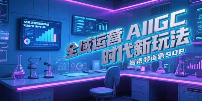 （15327期）全域运营AIGC时代新玩法，文案封面设计公式，短视频运营SOP-吾爱创业网