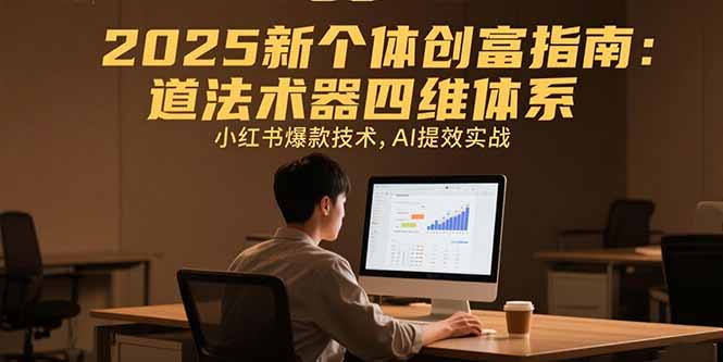 （15477期）2025新个体创富指南：道法术器四维体系，小红书爆款技术，AI提效实战-吾爱创业网