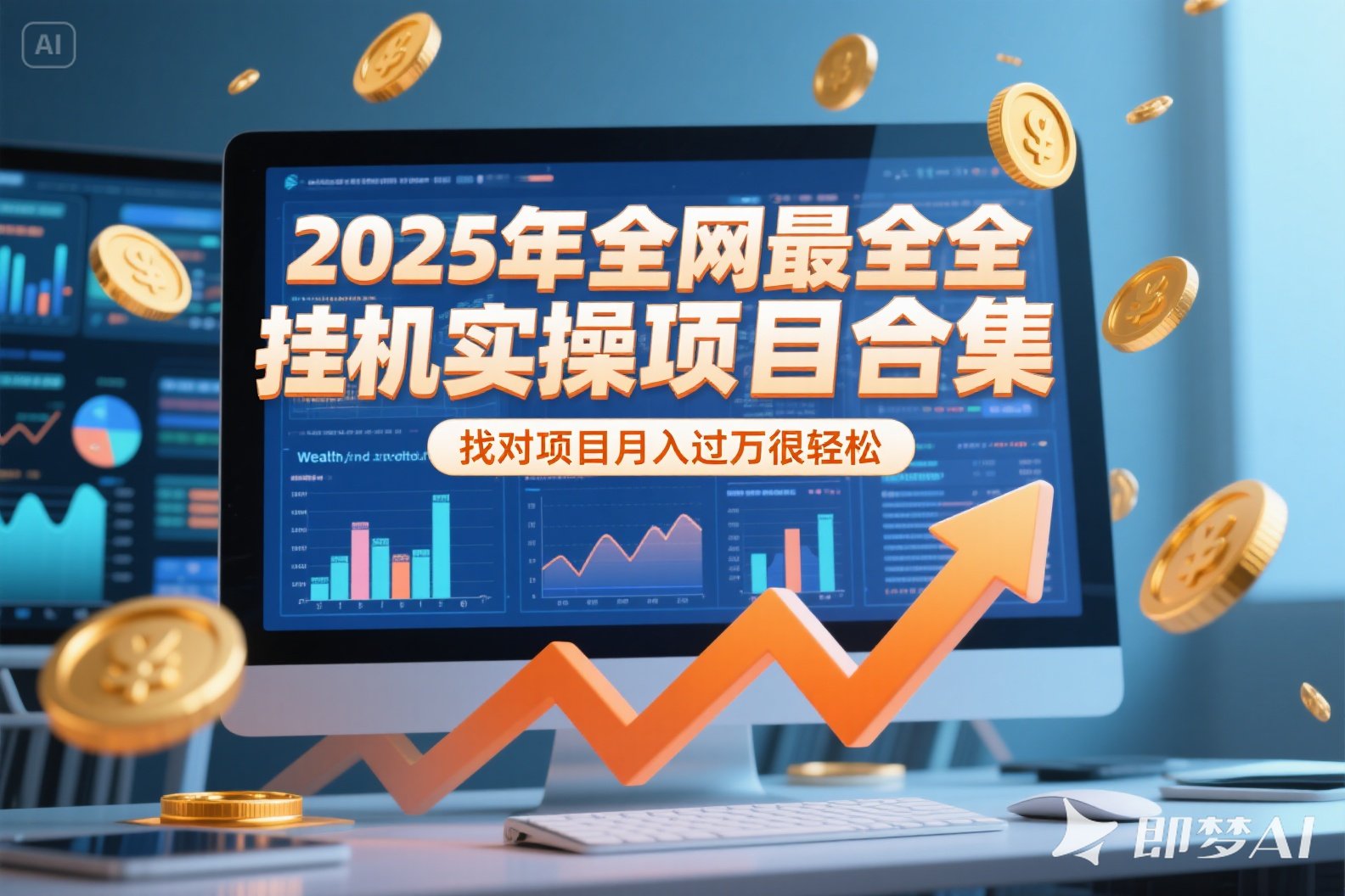 （15303期）2025年挂机实操项目实操演练，挂机类型，AI直播类型，轻资产创业类型…-吾爱创业网