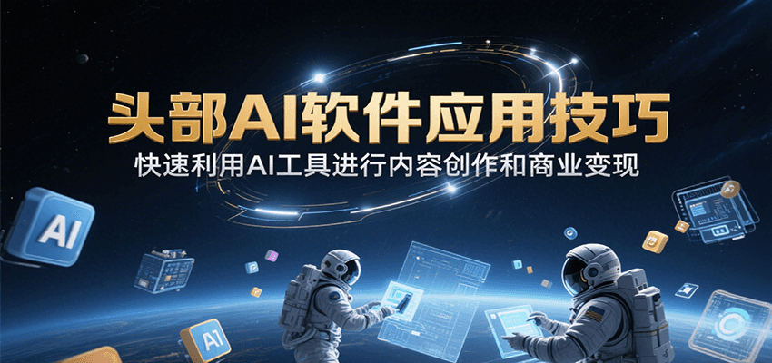 头部AI软件应用技巧，快速利用AI工具进行内容创作和商业变现-吾爱创业网