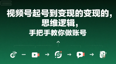 视频号起号到变现的思维逻辑，手把手教你做账号-吾爱创业网