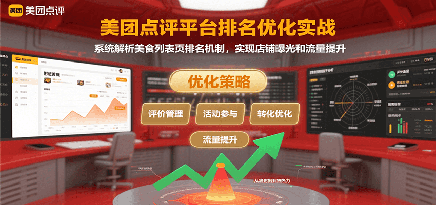 美团点评平台排名优化实战，系统解析美食列表页排名机制，实现店铺曝光和流量提升-吾爱创业网