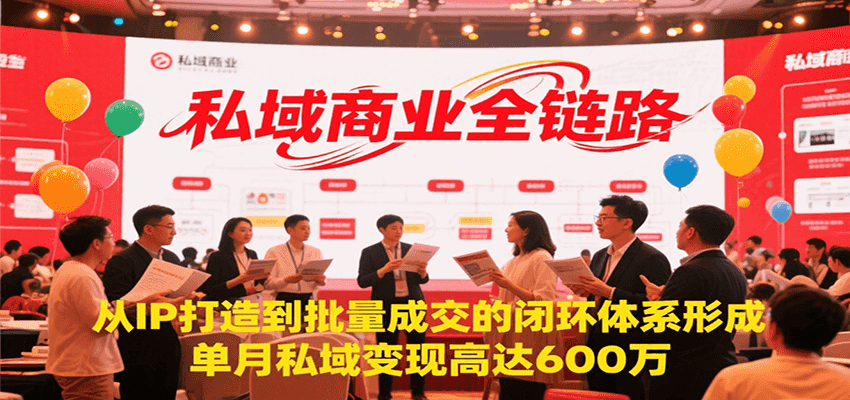 私域商业全链路，从IP打造到批量成交的闭环体系形成，单月私域变现600万-吾爱创业网