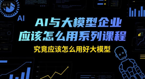 AI与大模型企业应该怎么用系列课程，究竟应该怎么用好大模型-吾爱创业网
