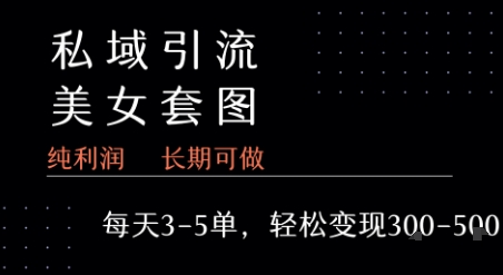 私域卖套图每天3-5单   每单利润99-2张+-吾爱创业网