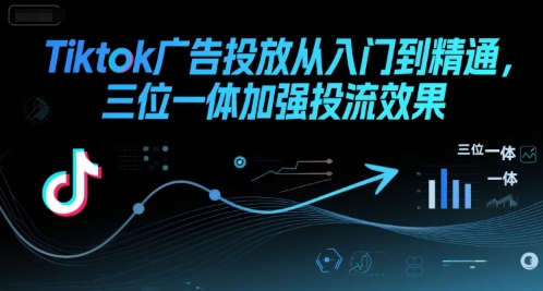 Tiktok广告投放从入门到精通，三位一体加强投流效果-吾爱创业网