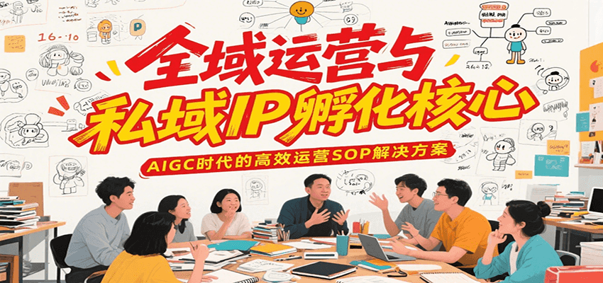 全域运营与私域IP孵化核心，AIGC时代的高效运营SOP解决方案-吾爱创业网