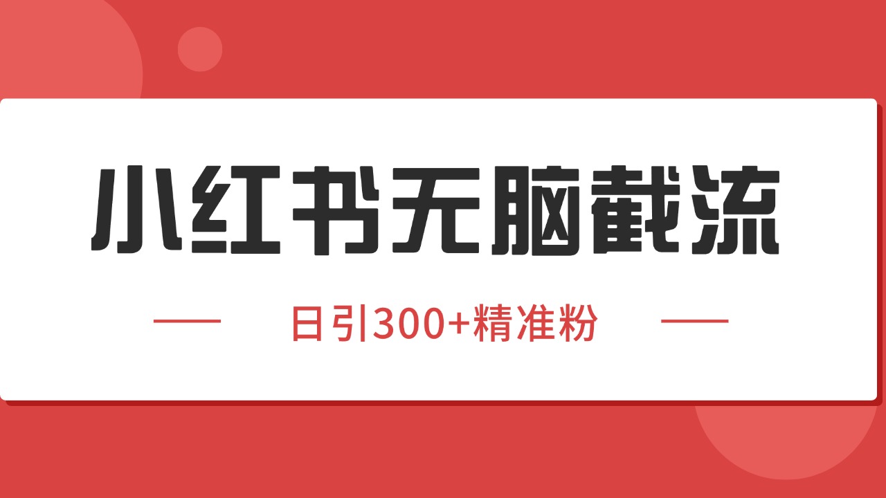 小红书截流同行客源，独家野路子获客玩法 日引200+暴力获客-吾爱创业网