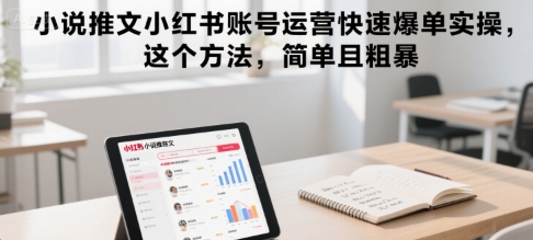 小说推文小红书账号运营快速爆单实操，这个方法，简单且粗暴-吾爱创业网