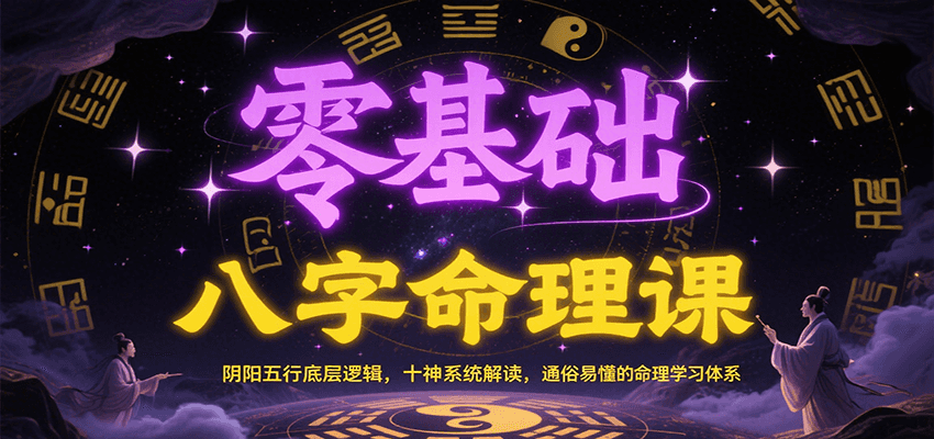 零基础八字命理课：阴阳五行底层逻辑，十神系统解读，通俗易懂的命理学习体系-吾爱创业网