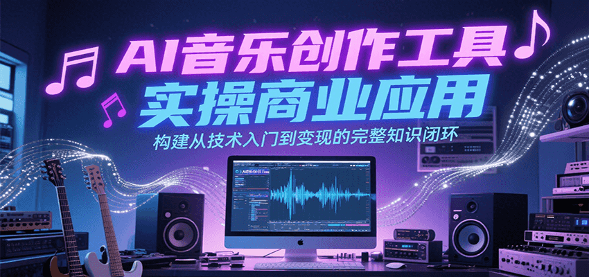 AI音乐创作工具实操商业应用，构建从技术入门到变现的完整知识闭环-吾爱创业网