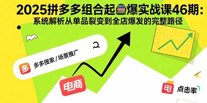 （15816期）2025拼多多组合起爆实战课46期：系统解析从单品裂变到全店爆发的完整路径-吾爱创业网