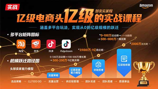 （15803期）亿级电商头部卖家的实战课程：涵盖多平台玩法，实现从0到亿级规模的跃迁-吾爱创业网