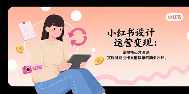 （15636期）小红书设计运营变现：掌握核心方法论，实现既能创作又能接单的商业闭环-吾爱创业网