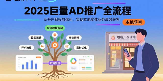 （15608期）2025巨量AD推广全流程，从开户到投放优化，实现本地实体业务高效获客-吾爱创业网