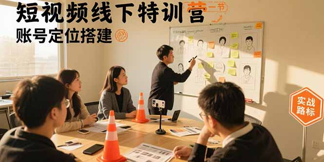 （15707期）短视频线下特训营：账号定位搭建/口播号拍摄剪辑/直播间流量入口/变现实战-吾爱创业网
