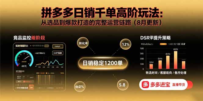 （15850期）拼多多日销千单高阶玩法：从选品到爆款打造的完整运营链路（8月更新）-吾爱创业网